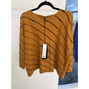 NEW PIER ANTONIO GASPARI women's paricollo intars top in zafferano
